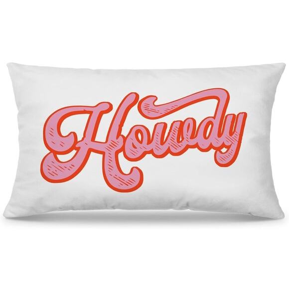 Preppy Funny Hot Pink Howdy Throw Pillow Covers Couch Western Cowgirl Cases - Picture 1 of 2